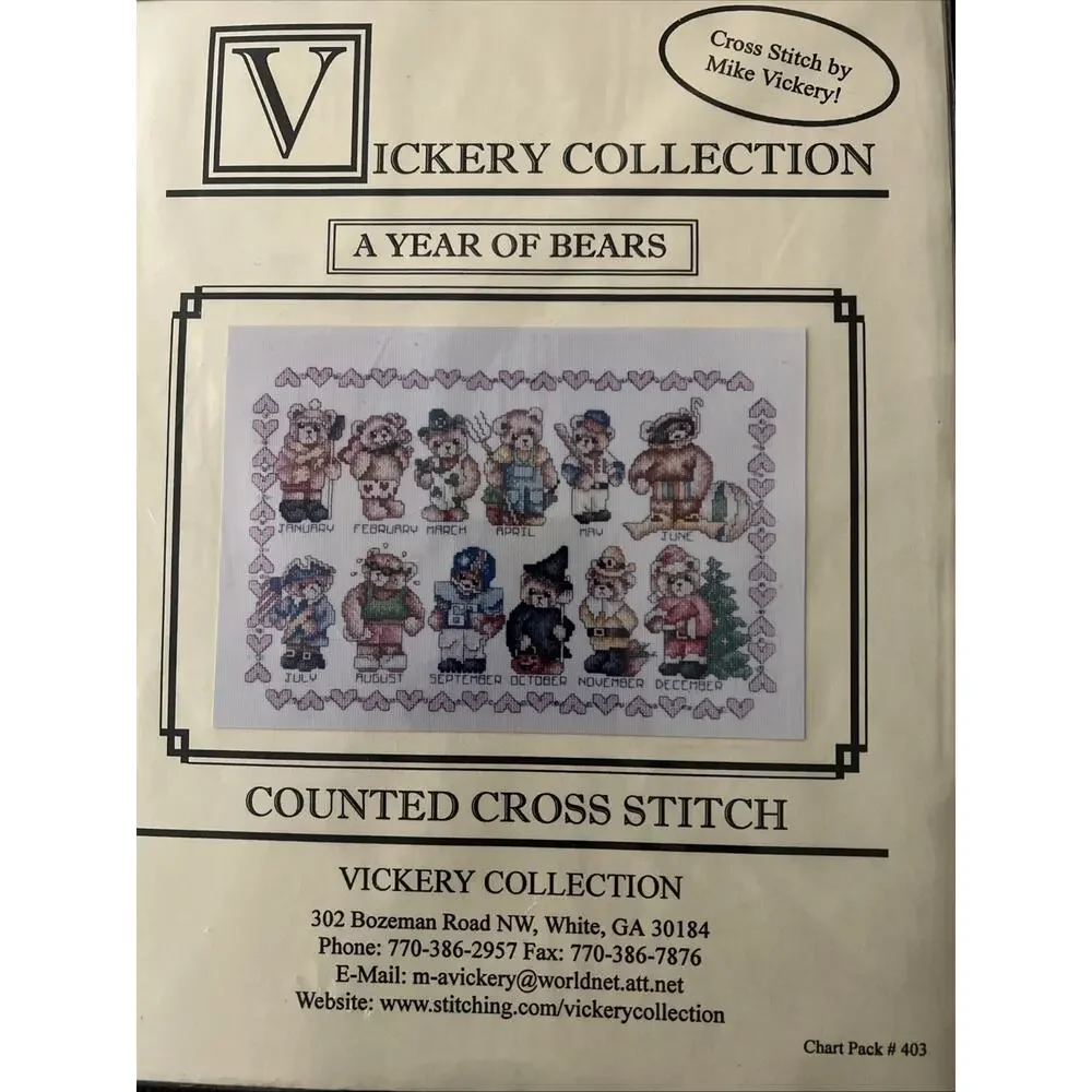 Vickery Collection Cross Stitch Calendar 